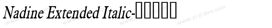 Nadine Extended Italic字体转换